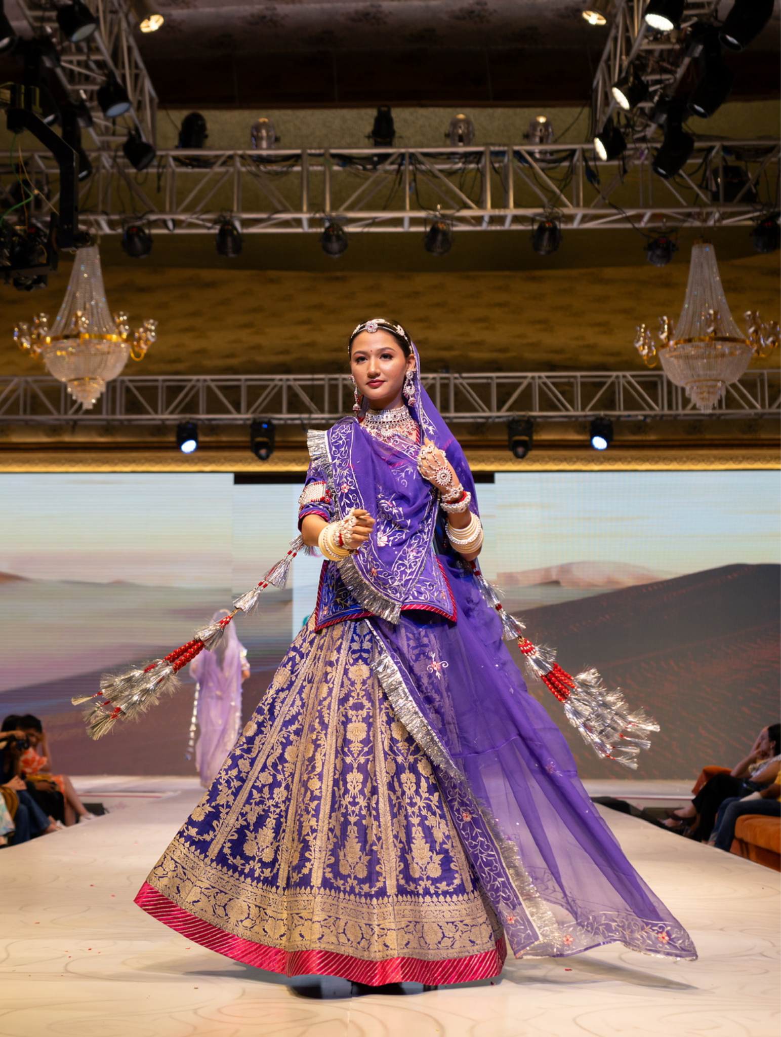 Real Silver Rajputi Poshak With Pure Odhna