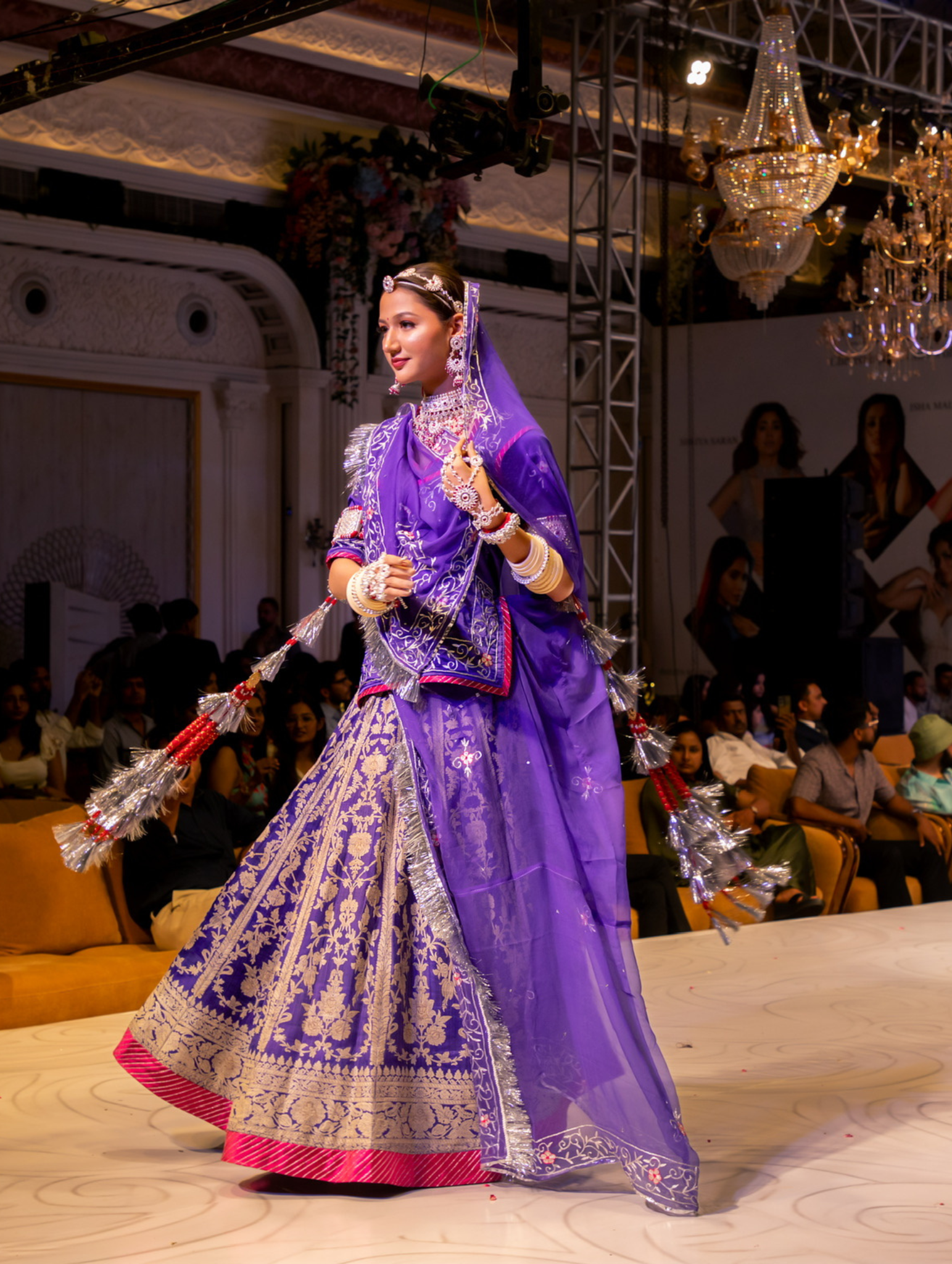 Real Silver Rajputi Poshak With Pure Odhna