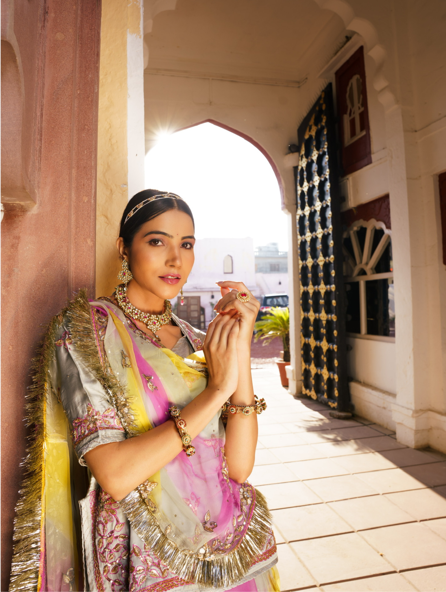 Bamber Satin Rajputi Poshak