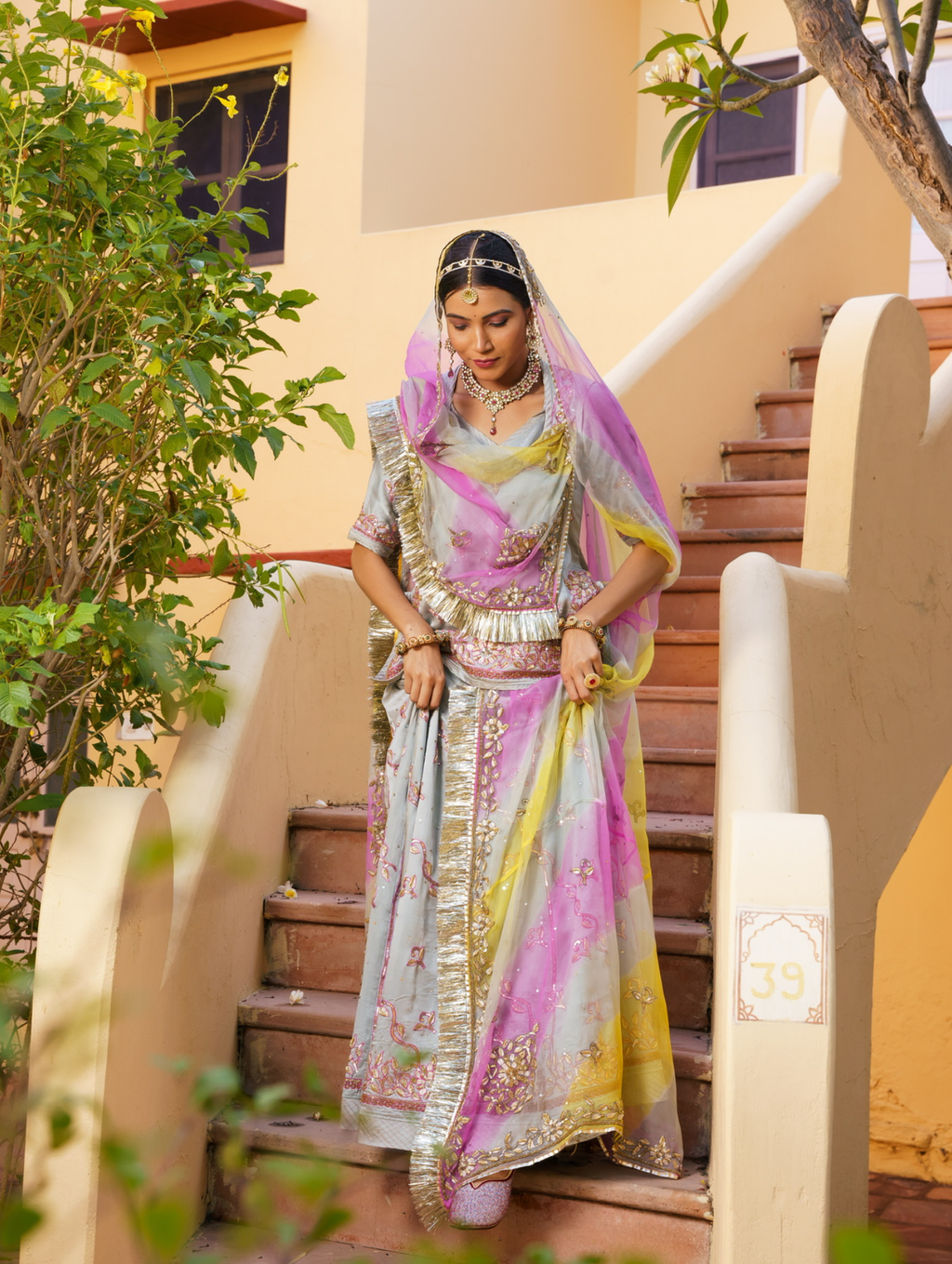 Bamber Satin Rajputi Poshak