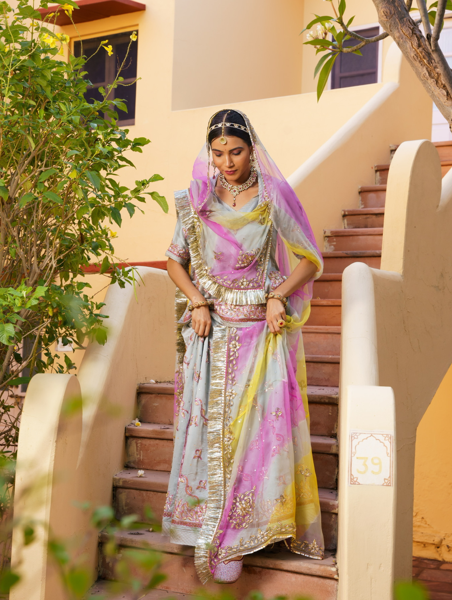 Bamber Satin Rajputi Poshak