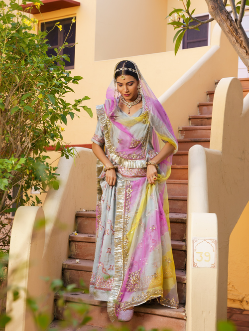 Bamber Satin Rajputi Poshak