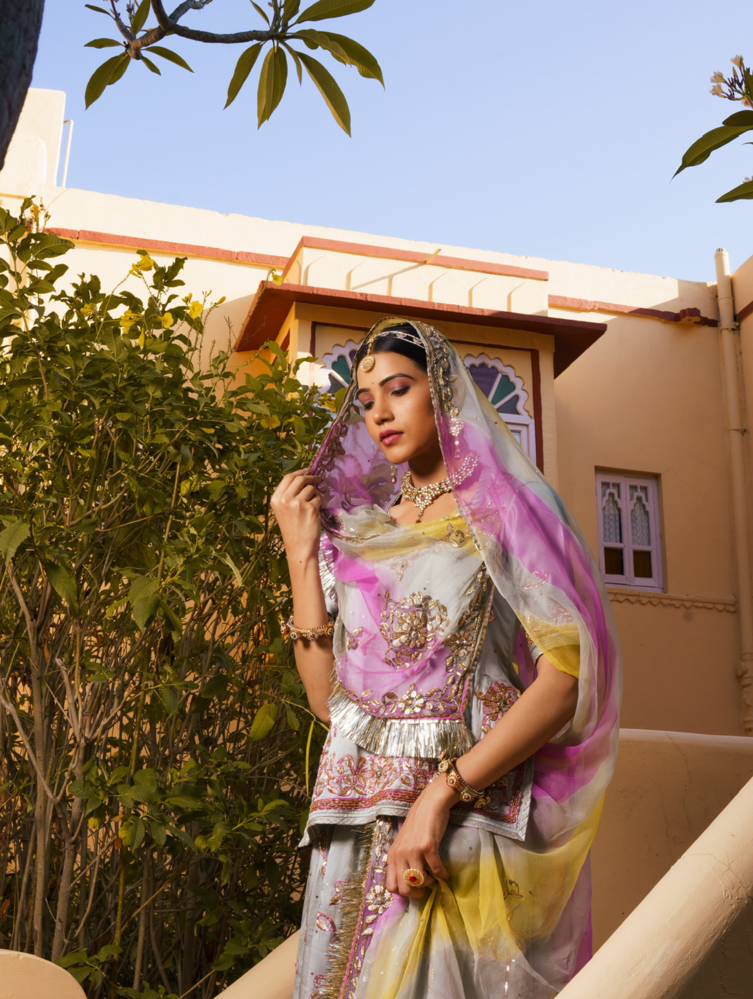 Bamber Satin Rajputi Poshak