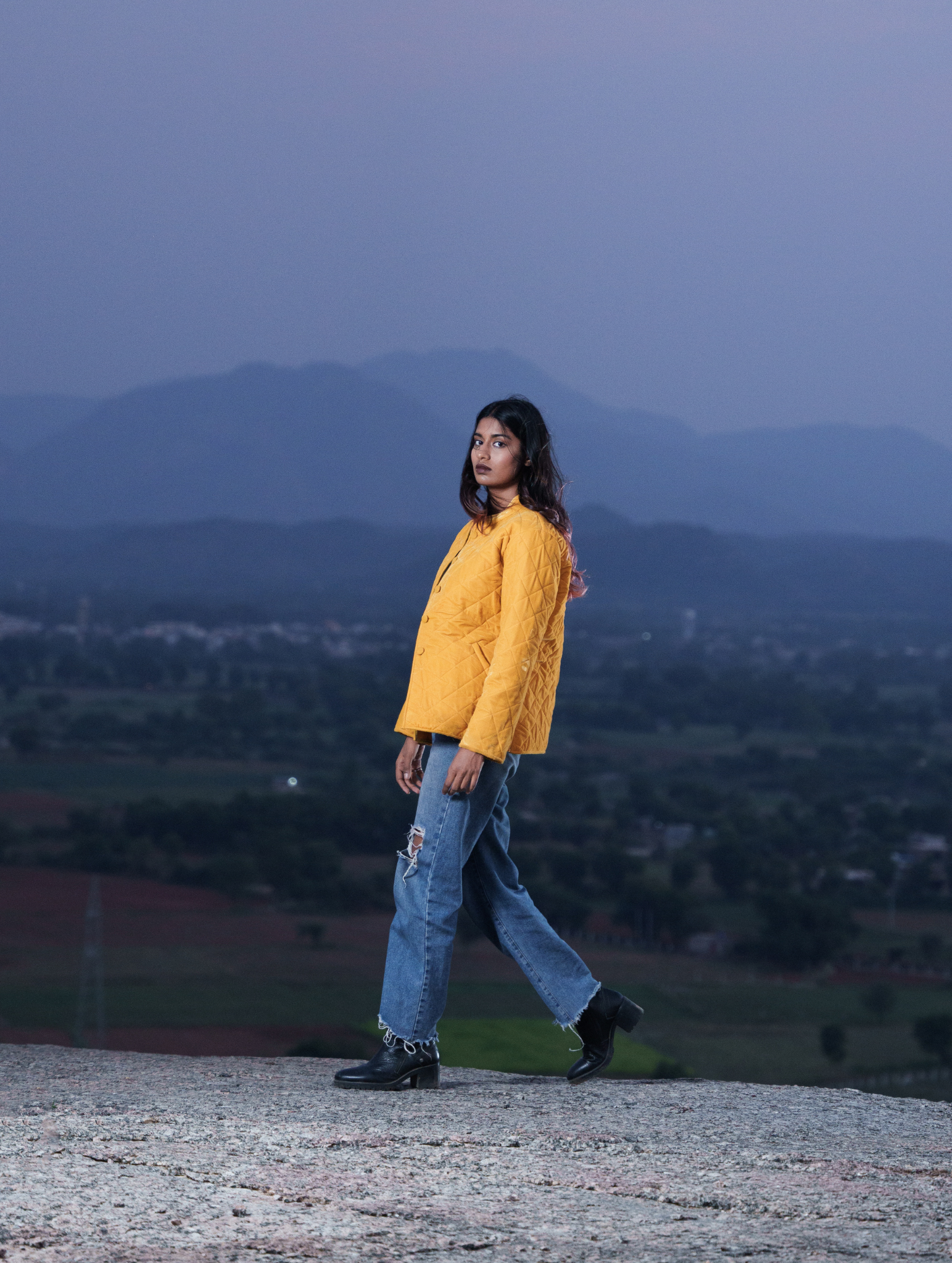 Mustard Velvet Bera Jacket