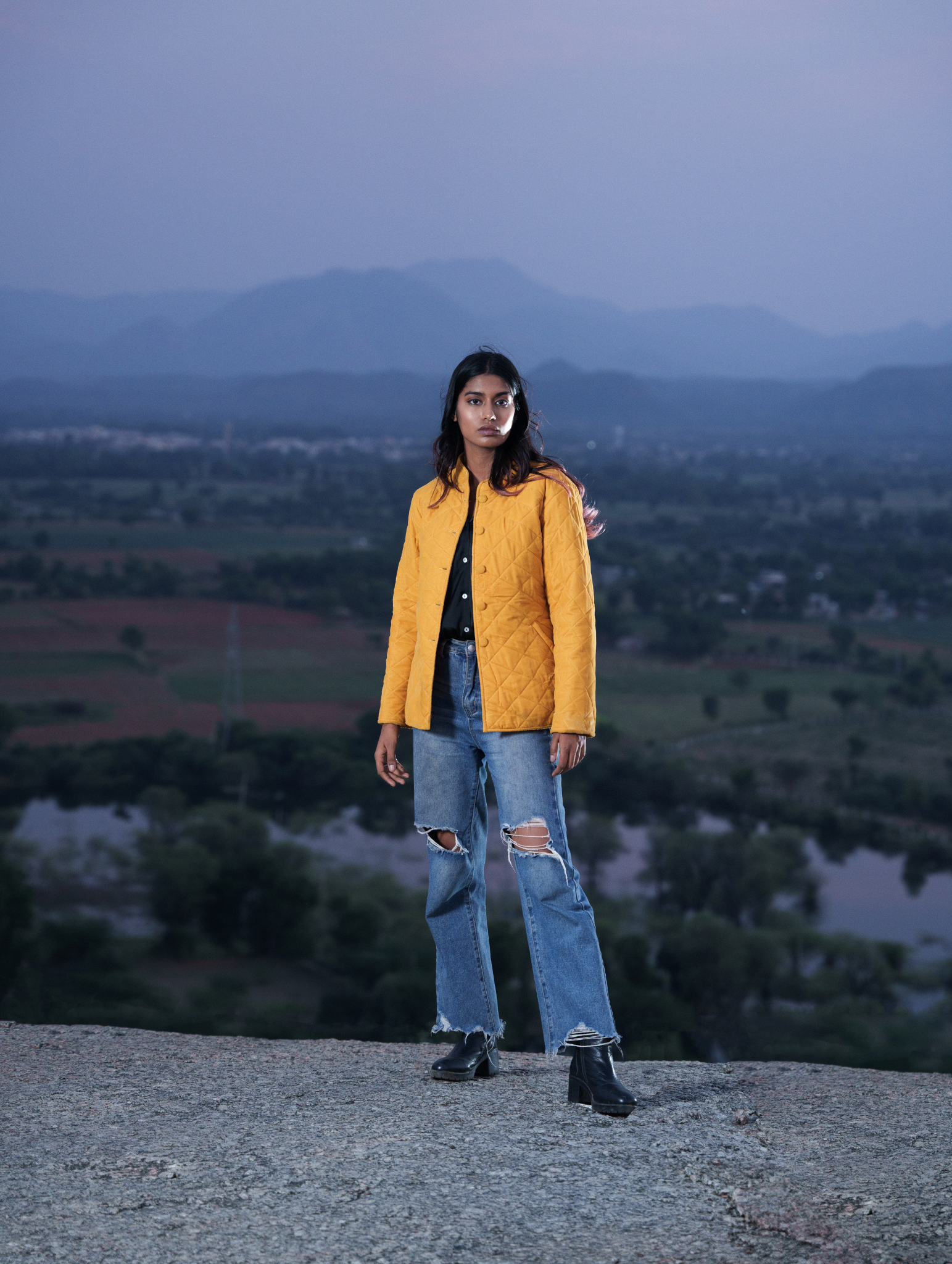 Mustard Velvet Bera Jacket