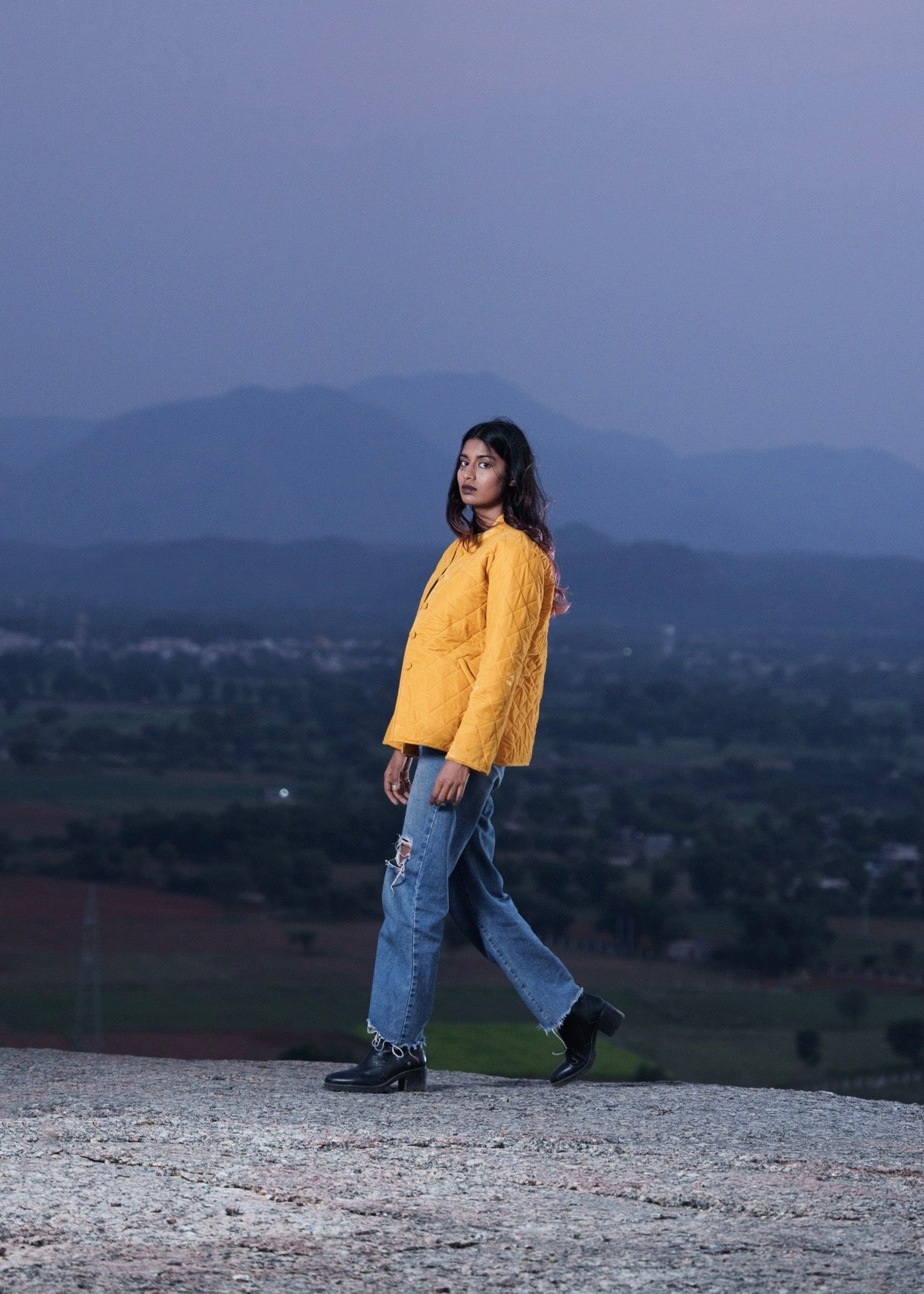 Mustard Cotton Jacket – Quilted